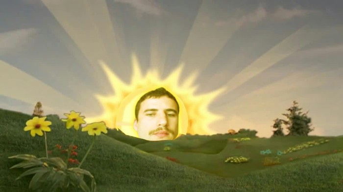 Create meme: the sun from Teletubbies, Teletubbies sun, screaming the sun Rick and Morty