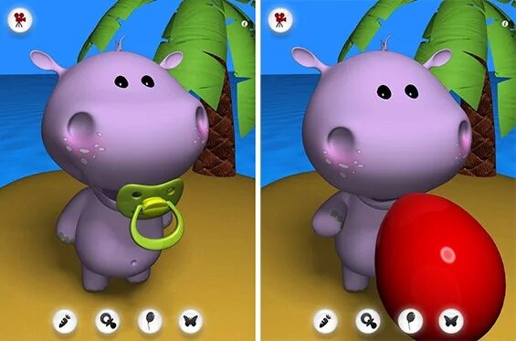 Create meme: Talking hippo hippo, baby hippo, talking baby hippo outfit7