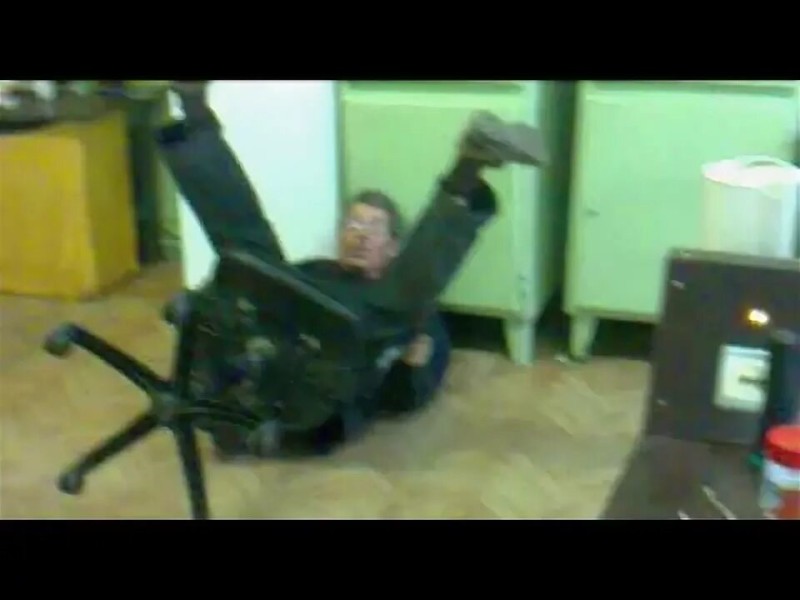 Create meme: A man falls off a chair, fell off the chair, office chair