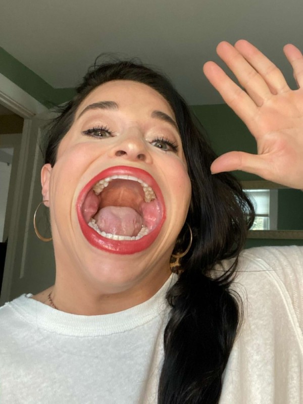 Create meme: the largest female mouth, Samantha Ramsdell, Samantha Ramsdell