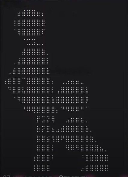 Create meme: ascii paintings, ascii-style pacman, pseudographics