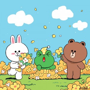 Создать мем: line friends картинки, brown and cony line friends, line friends на рабочий стол