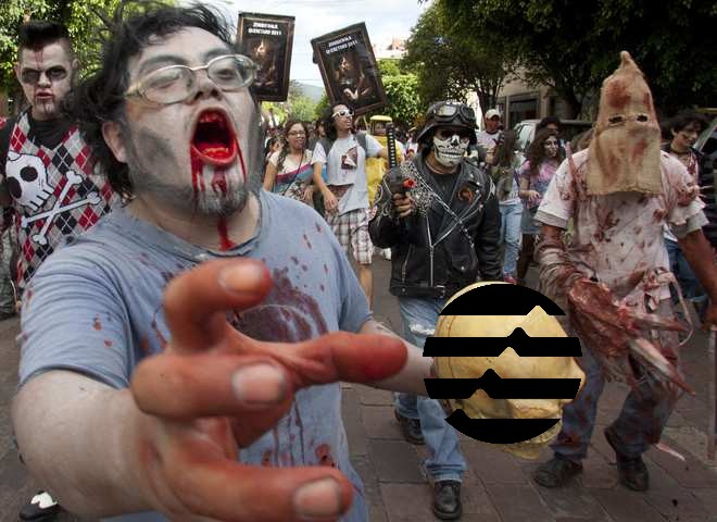 Create meme: The zombie is real, zombies , Zombie parade