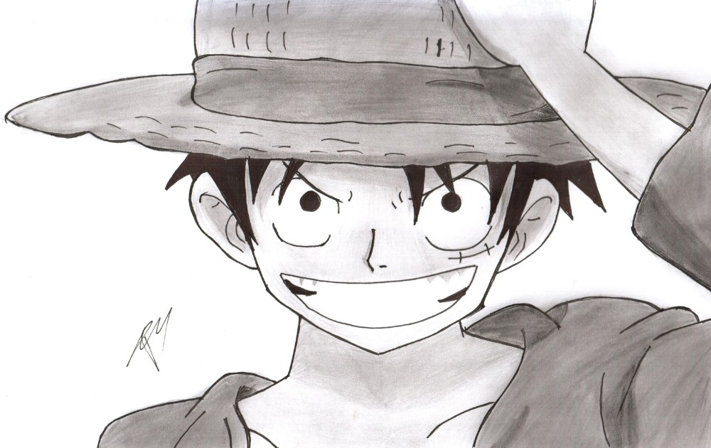 Create meme: one piece Luffy, Luffy van Pease for drawing, Luffy's drawings