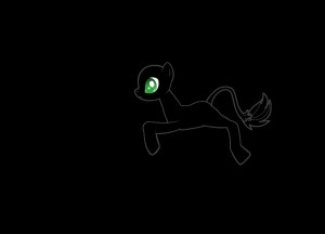 Create meme: darkness, pony pictures black creature, pony Creator in the dark