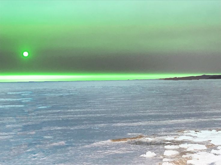 Create meme: Northern lights, The Northern Lights in Kronstadt, polar lights