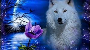 Создать мем: wolf moon, night wolf, алмазная вышивка волки