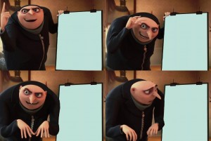 Create meme: GRU from despicable me meme, despicable me gru meme template, GRU Yes meme