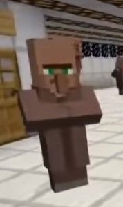 Create meme: minecraft cartoon, minecraft animation residents, looks like a resident in minecraft