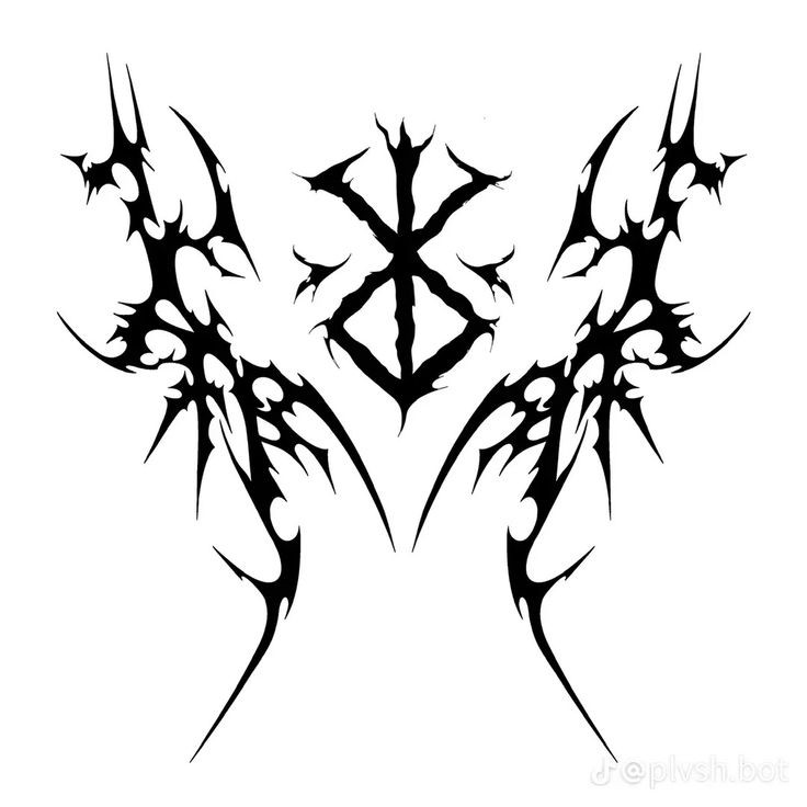 Создать мем: логотипы death black metal, эскизы тату, татуировки в стиле трайбл