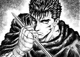 Create meme: manga berserk, gats berserk manga, berserker black and white