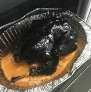 Create meme: fried chicken, burning the Turkey, burnt chicken photo