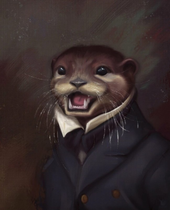 Create meme: otter art, animal otter, otter 