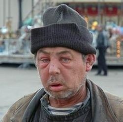 Create meme: photos of homeless and drunks face, homeless Valera, homeless drunk