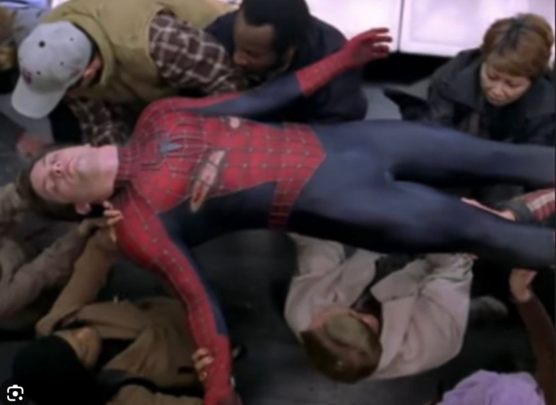 Create meme: spider-man , Careful he's a hero, he is the hero spider-man