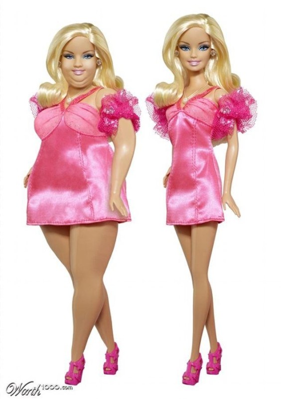 Create meme: fat barbie, barbie plus size, Barbie months