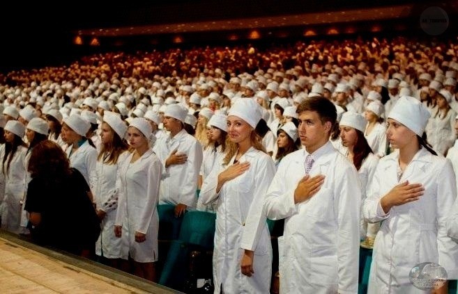 Create meme: students of the medical institute, medical students , lecture at a medical university