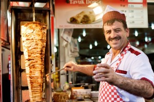 Create meme: chef kebab, chef Shawarma, seller Shawarma