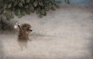 Create meme: hedgehog drawing cartoon, fog, hedgehog in the fog the first day after the holidays