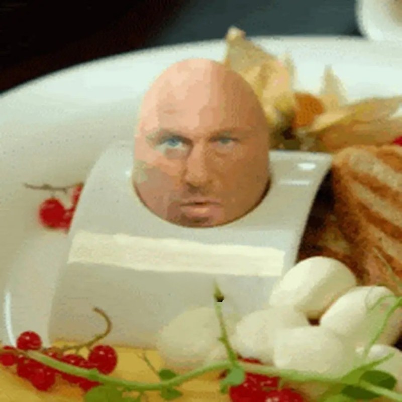 Create meme: nagiev egg, dmitry nagiev egg, items on the table