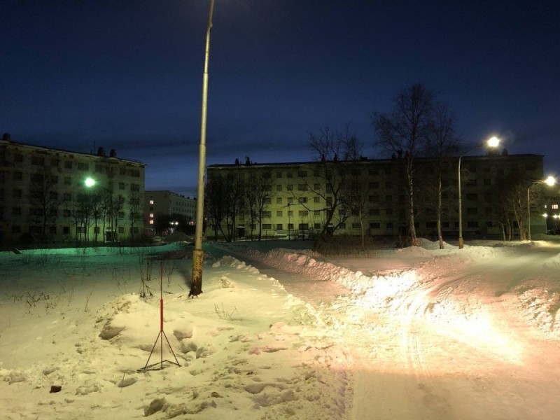 Create meme: polar night in olenegorsk, p tumanny murmansk region, gubkin winter city