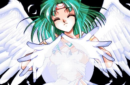 Create meme: anime angels, anime angel with green hair, anime