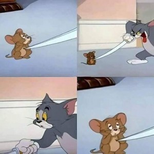 Создать мем: джерри, tom and jerry мемы, мем с мышью из том и джерри