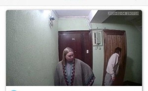 Create meme: lift, photo from a surveillance camera in the stairwell, entrance