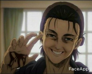 Create meme: Eren Yeager, attack of the titans
