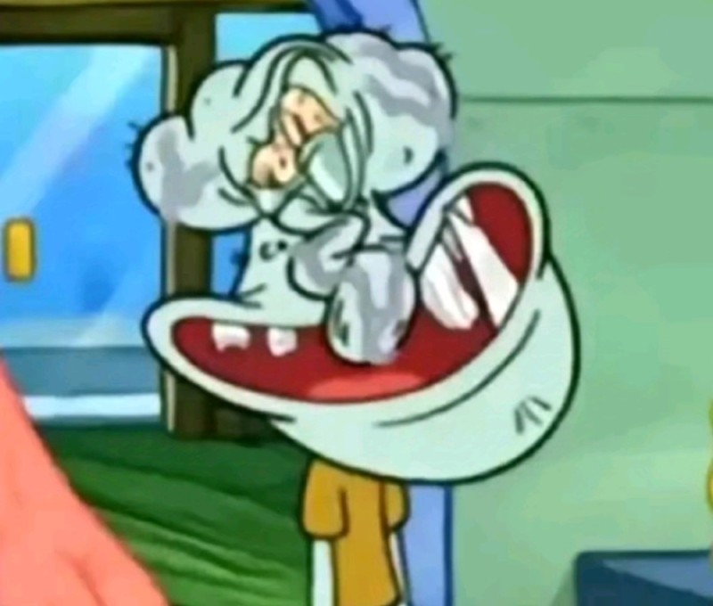 Create meme: squidward laughs, spongebob and squidward, squidward tentacles