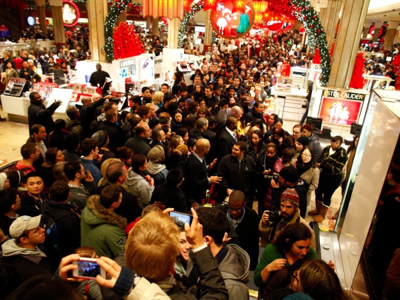 Create meme: black Friday , New Year's rush in stores, black friday shop
