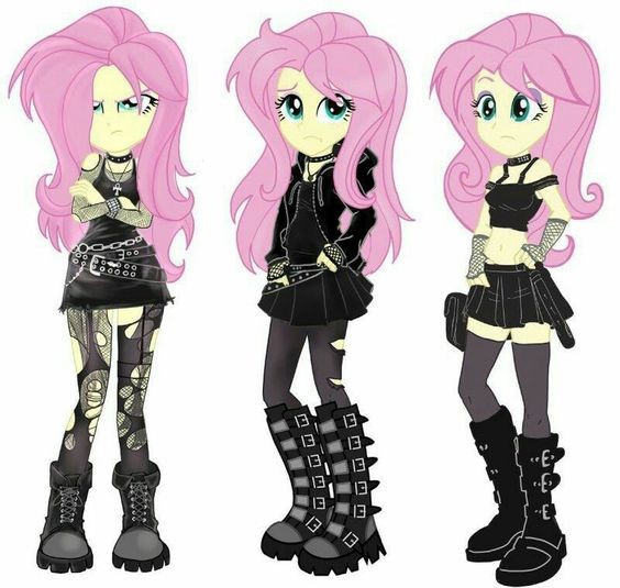 Create meme: equestria girls , gothic Fluttershy Equestria Girls, fluttershy equestria girl is evil