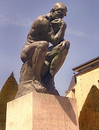 Create meme: Auguste Rodin the thinker