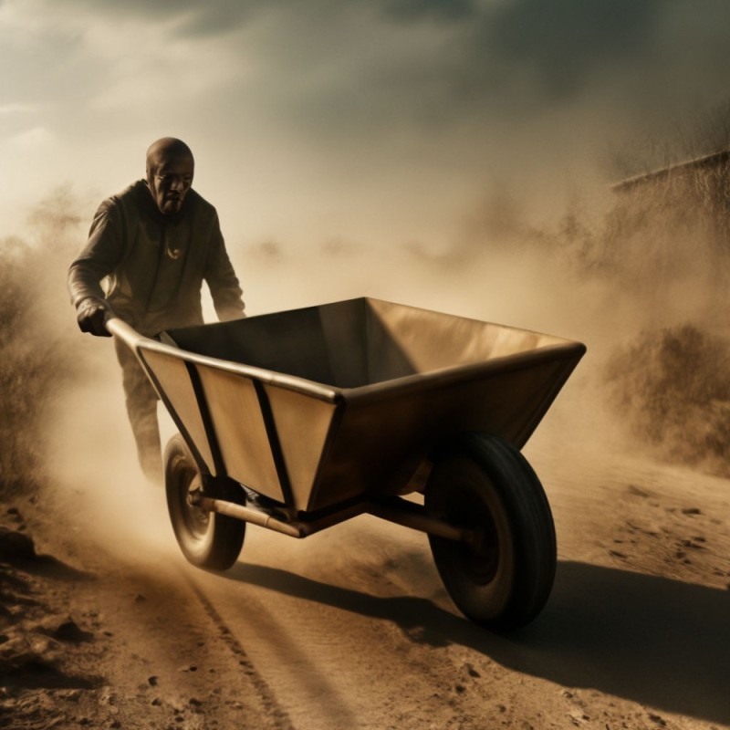 Create meme: wheelbarrow cart, dump truck, truck