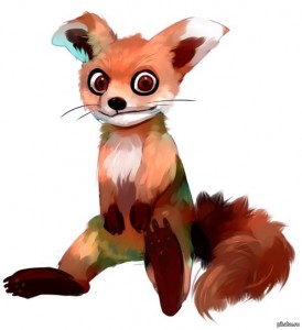 Create meme: illustration of a Fox, drawing foxes, Fox
