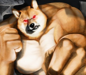 Создать мем: мем doge, dogelore мемы с надписями, buff doge