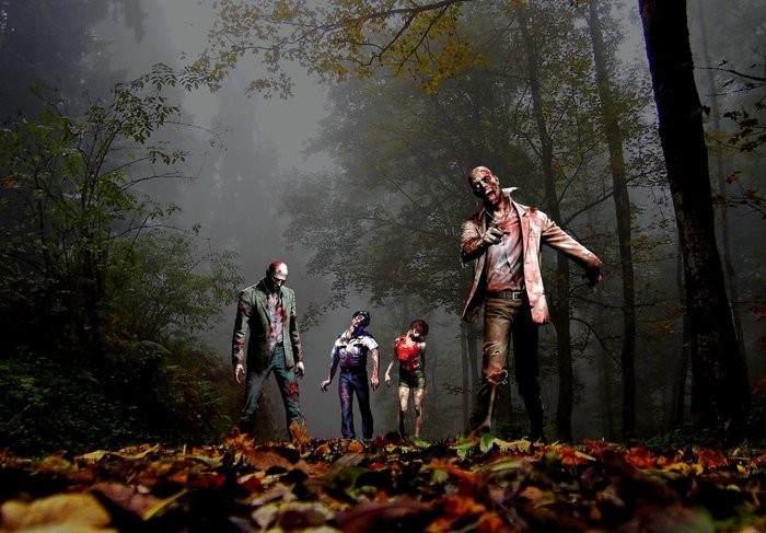 Create meme: zombies in the forest, real zombies, zombies 