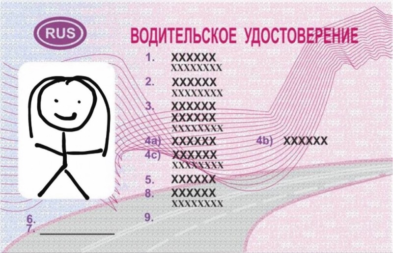 Create meme: rights, driver's license, the driver's license is empty