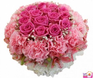 Create meme: pink, roses, wedding bouquet