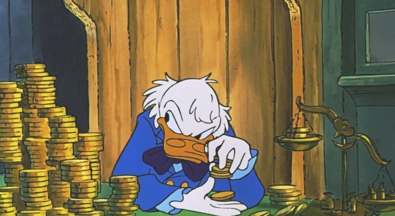 Create meme: Scrooge McDuck , Donald Scrooge McDuck, Scrooge McDuck is greedy