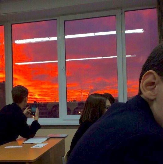 Create meme: sunset from the window, sunset view from the window, school of aesthetics