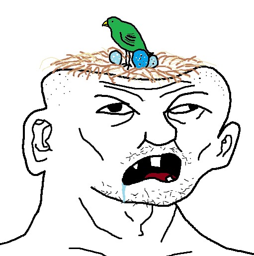 Create meme: people without a brain meme, meme little brain, mentally retarded wojak