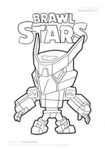 Create meme: coloring Bravo stars Raven robot, razukrashki Bravo stars, the coloring of the game Bravo stars