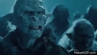 Create meme: The half-orc Lord of the Rings, The Orc from the Lord of the Rings, Snaga the Lord of the Rings