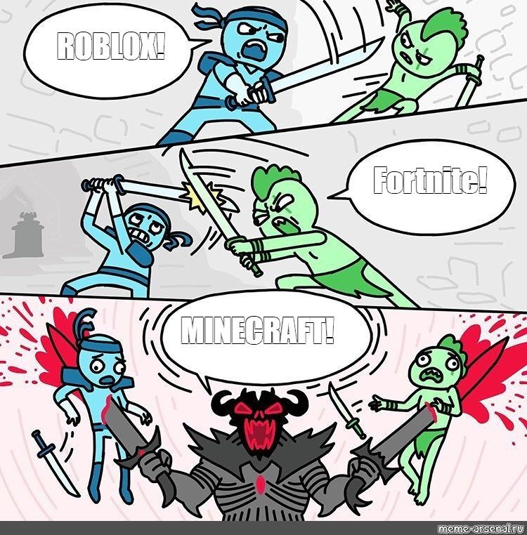 Somics Meme Roblox Fortnite Minecraft Comics Meme Arsenal Com - roblox vs fortnite images