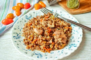 Create meme: buckwheat porridge with stewed meat, buckwheat, buckwheat