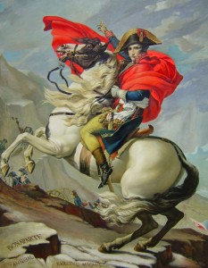 Create meme: Jacques-Louis David, Napoleon at the pass Saint-Bernard