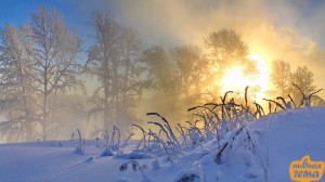 Создать мем: зимнее утро в деревне, пейзаж зимний, утро зима природа