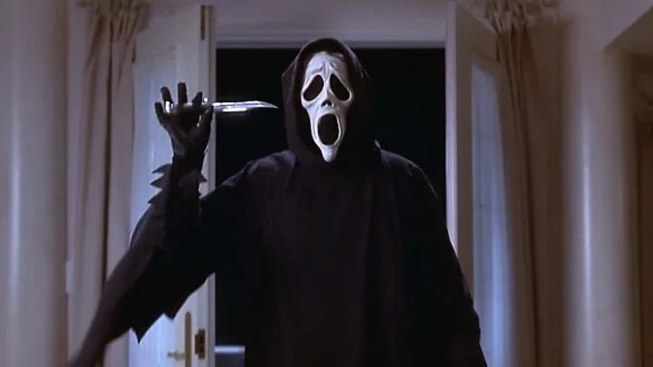 Create meme: Scream is a very scary movie, Scream 1996 film Killer, A very scary killer movie