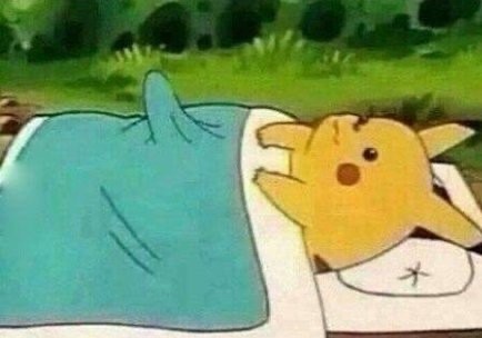 Create meme: pikachu, Pikachu go to bed, Pikachu under the blanket